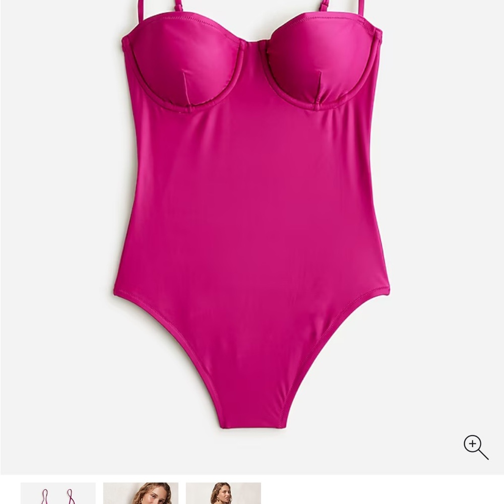 J. Crew Pink One Piece Swimsuit with Bustier Top